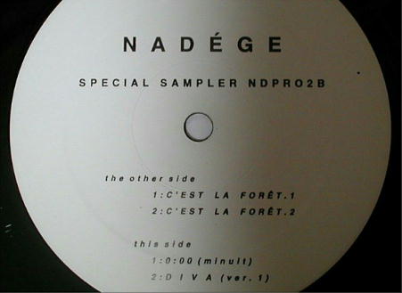NADEGE SPECIAL SAMPLER ラベル拡大写真